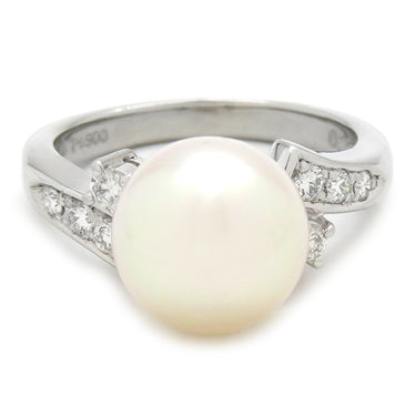 TASAKI TASAKI パール ダイヤリング プラチナシルバー Pt900 パール ダイヤモンド リング 指輪 真珠 1P 1粒 プラチナ 6号