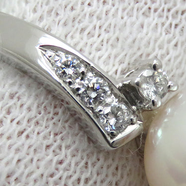 TASAKI TASAKI パール ダイヤリング プラチナシルバー Pt900 パール ダイヤモンド リング 指輪 真珠 1P 1粒 プラチナ 6号