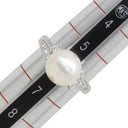 TASAKI TASAKI パール ダイヤリング プラチナシルバー Pt900 パール ダイヤモンド リング 指輪 真珠 1P 1粒 プラチナ 6号