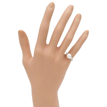 TASAKI TASAKI パール ダイヤリング プラチナシルバー Pt900 パール ダイヤモンド リング 指輪 真珠 1P 1粒 プラチナ 6号