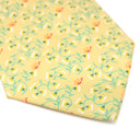 エルメス HERMES 植物柄 9cm イエロー×グマルチカラー シルク ネクタイ 黄色 花柄