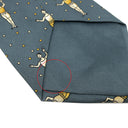 エルメス HERMES ジャグリング 9cm グリーン×イエロー シルク ネクタイ 青緑 黄色 人モチーフ