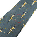 エルメス HERMES ジャグリング 9cm グリーン×イエロー シルク ネクタイ 青緑 黄色 人モチーフ