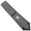 エルメス HERMES 9cm ブラック×ホワイト シルク ネクタイ 総柄 小紋柄 花柄 パターン