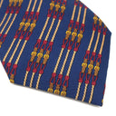 エルメス HERMES 馬具 9.5cm ネイビー×マルチカラー シルク ネクタイ 紺 ロープ 式典用馬勒