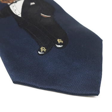 ポロ・ラルフローレン POLO RALPH LAUREN ポロベア 10.5cm ネイビー シルク ネクタイ 紺 クマ