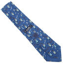 エルメス HERMES 吟遊詩人 9cm ブルー シルク ネクタイ 青 水色 総柄 山 雲 旅人 音楽家