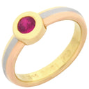 カルティエ Cartier モノストーン ルビー イエローゴールドXピンクゴールドXホワイトゴールド K18PG K18YG K18WG ルビー #49(JP9) リング 指輪 スリーカラー 1P 750 18K 18金 8.5号