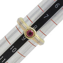 カルティエ Cartier モノストーン ルビー イエローゴールドXピンクゴールドXホワイトゴールド K18PG K18YG K18WG ルビー #49(JP9) リング 指輪 スリーカラー 1P 750 18K 18金 8.5号