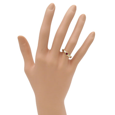 カルティエ Cartier モノストーン ルビー イエローゴールドXピンクゴールドXホワイトゴールド K18PG K18YG K18WG ルビー #49(JP9) リング 指輪 スリーカラー 1P 750 18K 18金 8.5号