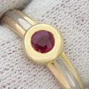 カルティエ Cartier モノストーン ルビー イエローゴールドXピンクゴールドXホワイトゴールド K18PG K18YG K18WG ルビー #49(JP9) リング 指輪 スリーカラー 1P 750 18K 18金 8.5号