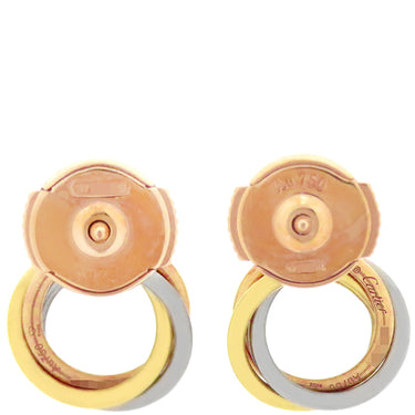 カルティエ Cartier トリニティ ダイヤ ホワイトゴールドXイエローゴールドXピンクゴールド K18YG K18PG K18WG ピアス 1P 750 18K