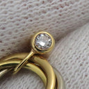 カルティエ Cartier トリニティ ダイヤ ホワイトゴールドXイエローゴールドXピンクゴールド K18YG K18PG K18WG ピアス 1P 750 18K