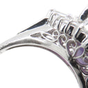 ノンブランド NON BRAND スターサファイア ダイヤリング プラチナシルバー Pt900 サファイア リング 指輪 ブルー 青 12号