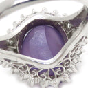 ノンブランド NON BRAND スターサファイア ダイヤリング プラチナシルバー Pt900 サファイア リング 指輪 ブルー 青 12号