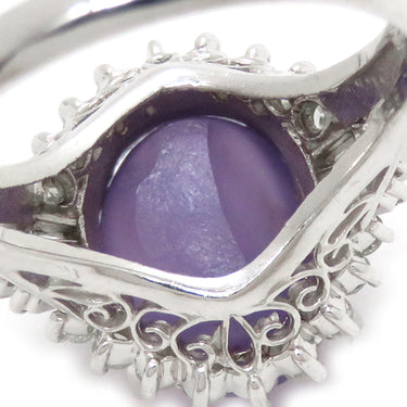 ノンブランド NON BRAND スターサファイア ダイヤリング プラチナシルバー Pt900 サファイア リング 指輪 ブルー 青 12号