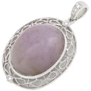 ノンブランド NON BRAND ラベンダーヒスイ ホワイトゴールド K18WG ラベンダー翡翠 ダイヤモンド ペンダントトップ 翡翠 紫