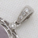 ノンブランド NON BRAND ラベンダーヒスイ ホワイトゴールド K18WG ラベンダー翡翠 ダイヤモンド ペンダントトップ 翡翠 紫