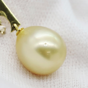 ノンブランド NON BRAND パール ダイヤ ネックレス イエローゴールド K18YG パール ダイヤモンド ネックレス 真珠 スイング 3連 ダイヤモンド イエローゴールド ハート