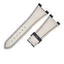 パテックフィリップ PATEK PHILIPPE ノーチラス用 カーフベルト ブラック カーフ 腕時計パーツ 純正 替え レザー バンド ストラップ 予備 交換 スペア 25ｍｍ ブラック 黒