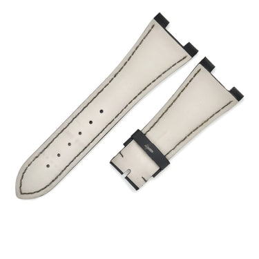 パテックフィリップ PATEK PHILIPPE ノーチラス用 カーフベルト ブラック カーフ 腕時計パーツ 純正 替え レザー バンド ストラップ 予備 交換 スペア 25ｍｍ ブラック 黒