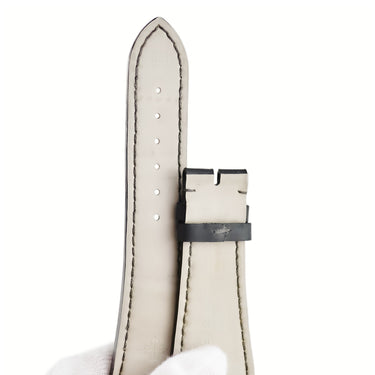 パテックフィリップ PATEK PHILIPPE ノーチラス用 カーフベルト ブラック カーフ 腕時計パーツ 純正 替え レザー バンド ストラップ 予備 交換 スペア 25ｍｍ ブラック 黒