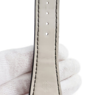 パテックフィリップ PATEK PHILIPPE ノーチラス用 カーフベルト ブラック カーフ 腕時計パーツ 純正 替え レザー バンド ストラップ 予備 交換 スペア 25ｍｍ ブラック 黒