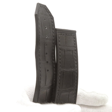 ウブロ HUBLOT クラシックフュージョン 521用 クロコ×ラバーバンド ブラック クロコダイル ラバー 腕時計パーツ 純正 替え ベルト ストラップ 本革 26mm ブラック 黒