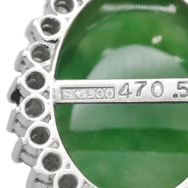 ノンブランド NON BRAND ジェダイト 翡翠 ヒスイ ダイヤモンド プラチナシルバー Pt900 Pt850 ヒスイ ダイヤモンド ネックレス Pt850 ペンダント グリーン 緑