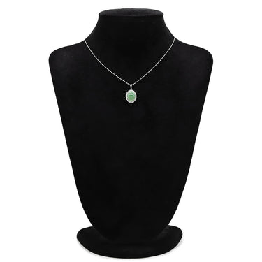 ノンブランド NON BRAND ジェダイト 翡翠 ヒスイ ダイヤモンド プラチナシルバー Pt900 Pt850 ヒスイ ダイヤモンド ネックレス Pt850 ペンダント グリーン 緑