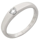 ノンブランド NON BRAND ダイヤリング プラチナシルバー Pt950 ダイヤモンド リング 指輪 1P 1石 イニシャル・日付の刻印あり 10号