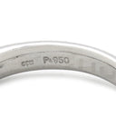 ノンブランド NON BRAND ダイヤリング プラチナシルバー Pt950 ダイヤモンド リング 指輪 1P 1石 イニシャル・日付の刻印あり 10号