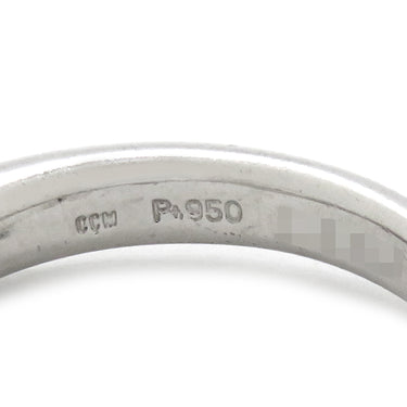 ノンブランド NON BRAND ダイヤリング プラチナシルバー Pt950 ダイヤモンド リング 指輪 1P 1石 イニシャル・日付の刻印あり 10号