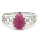 ノンブランド NON BRAND ルビー ダイヤリング プラチナシルバー Pt900 ルビー ダイヤモンド リング 指輪 レッド 赤 15号