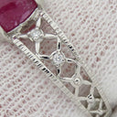 ノンブランド NON BRAND ルビー ダイヤリング プラチナシルバー Pt900 ルビー ダイヤモンド リング 指輪 レッド 赤 15号