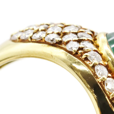 ノンブランド NON BRAND エメラルド ダイヤモンド リング イエローゴールド K18YG エメラルド ダイヤモンド リング 指輪 グリーン 緑 750 12号