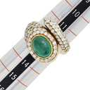 ノンブランド NON BRAND エメラルド ダイヤモンド リング イエローゴールド K18YG エメラルド ダイヤモンド リング 指輪 グリーン 緑 750 12号