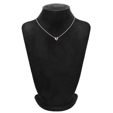 ノンブランド NON BRAND ルビー ダイヤ プラチナシルバー Pt850 Pt900 ルビー ダイヤモンド ネックレス プラチナ レッド ハートモチーフ ペンダント