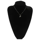 ノンブランド NON BRAND パール ペンダント ホワイトゴールド K18WG パール ダイヤモンド ネックレス Nモチーフ 1Pダイヤ