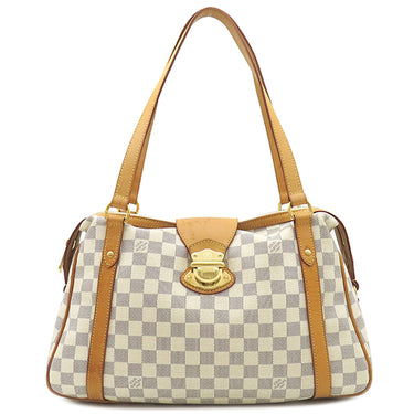 ルイヴィトン LOUIS VUITTON ストレーザ PM N51261 ダミエアズール ダミエアズールキャンバス トートバッグ ゴールド金具 白 肩掛け