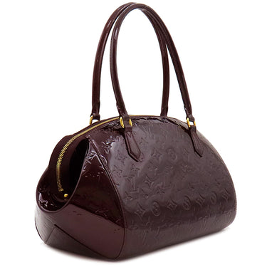 ルイヴィトン LOUIS VUITTON シャーウッド GM M91489 アマラント モノグラムヴェルニ ショルダーバッグ ゴールド金具 紫 エナメル