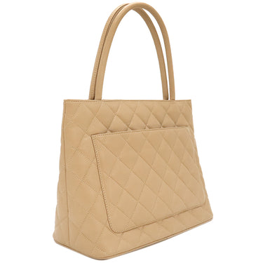 シャネル CHANEL 復刻トート A01804 ベージュ キャビアスキン トートバッグ ゴールド金具 ココマーク ショルダーバッグ 肩掛け