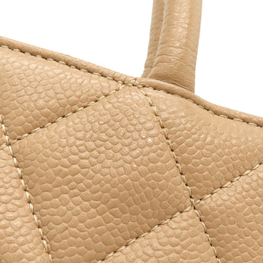 シャネル CHANEL 復刻トート A01804 ベージュ キャビアスキン トートバッグ ゴールド金具 ココマーク ショルダーバッグ 肩掛け