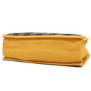 フェンディ FENDI ぺカン 8BH252 ブラウン×イエロー キャンバス レザー トートバッグ ゴールド金具 ハンドバッグ ミニトート 茶 黄