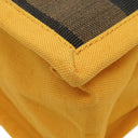 フェンディ FENDI ぺカン 8BH252 ブラウン×イエロー キャンバス レザー トートバッグ ゴールド金具 ハンドバッグ ミニトート 茶 黄