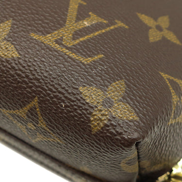 ルイヴィトン LOUIS VUITTON トゥルース ドゥミロンド M47520 モノグラム モノグラムキャンバス ポーチ ゴールド金具 茶 メイクポーチ