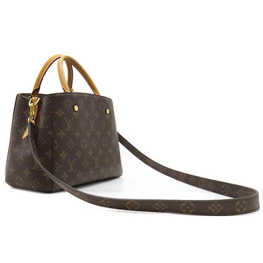 ルイヴィトン LOUIS VUITTON モンテーニュBB M41055 モノグラム モノグラムキャンバス 2WAYバッグ ゴールド金具 茶 ハンドバッグ ショルダーバッグ 鍵/パドロック欠品
