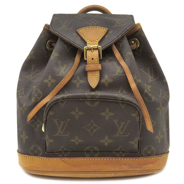 ルイヴィトン LOUIS VUITTON ミニ モンスリ M51137 モノグラム モノグラムキャンバス リュック・デイパック ゴールド金具 茶 バックパック