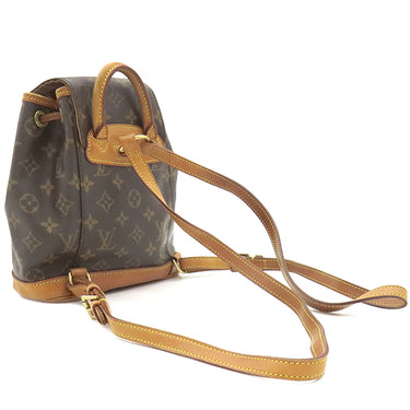 ルイヴィトン LOUIS VUITTON ミニ モンスリ M51137 モノグラム モノグラムキャンバス リュック・デイパック ゴールド金具 茶 バックパック