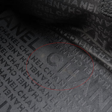 シャネル CHANEL チョコバー ハンドバッグ ブラック キャビアスキン トートバッグ シルバー金具 黒 ココマーク